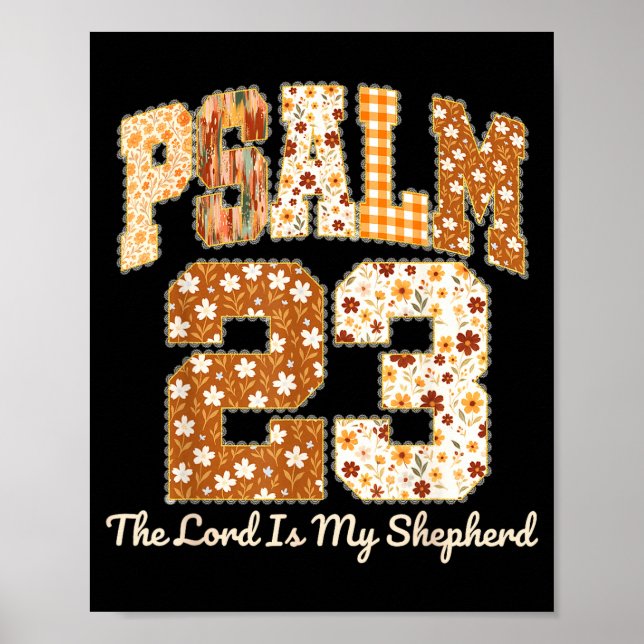 Psalm 23 The Lord Is My Shepherd Christian Fall Th Poster (Framsidan)