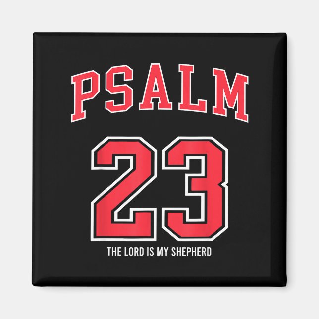 Psalm 23 The Lord Is My Shepherd Christian Footbal Magnet (Framsidan)
