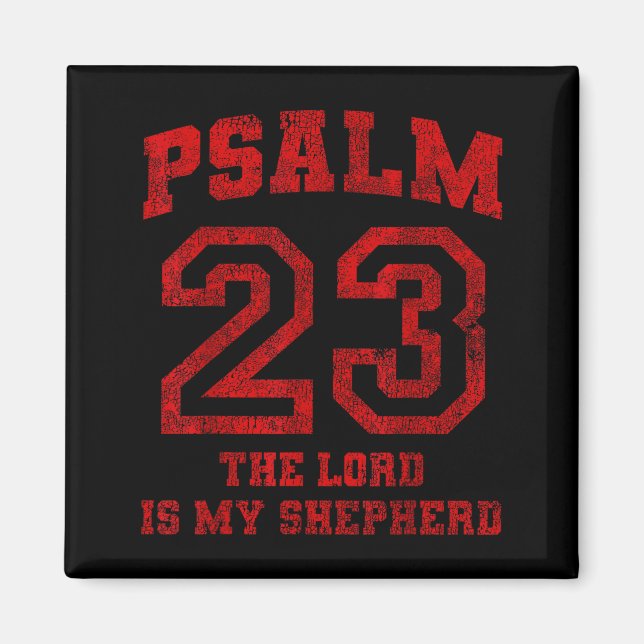 Psalm 23 The Lord Is My Shepherd  Magnet (Framsidan)