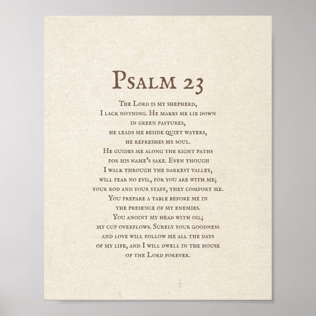 Psalm 23 The Lord is my Shepherd  Poster (Framsidan)