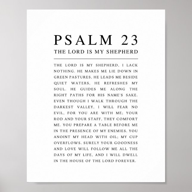 Psalm 23 The Lord is my Shepherd  Poster (Framsidan)