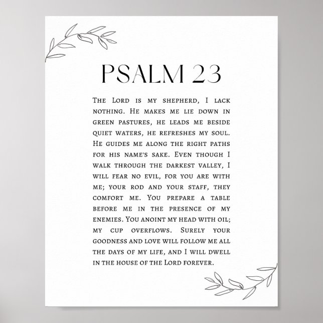 Psalm 23 The Lord is my Shepherd  Poster (Framsidan)