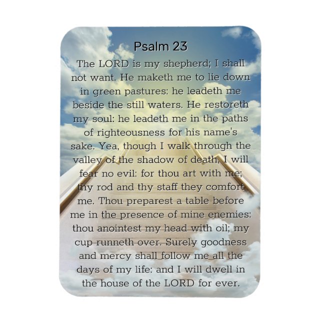 Psalm 23 trappor till himlen magnet (Vertikal)