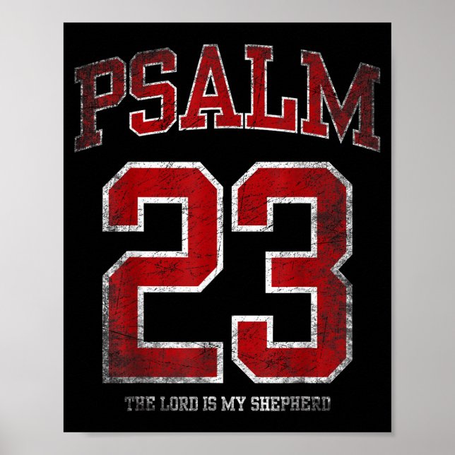 Psalm 23-tröja Herren Herde Poster (Framsidan)
