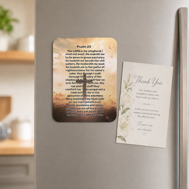 Psalm 23 Upplyst kors  Magnet (Skapare uppladdad)