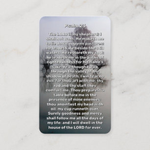 Psalm 23 Upplyst Sjö-anteckningskort Visitkort