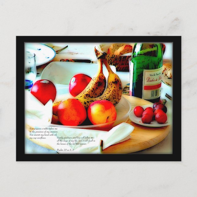 Psalm 23 v 5, 6| vykort (Framsida)