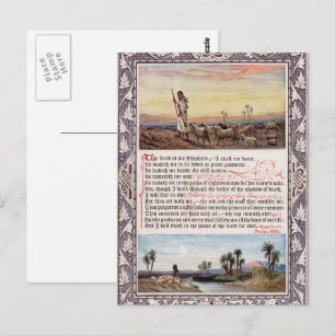 Psalm 23 Vintage Vykort