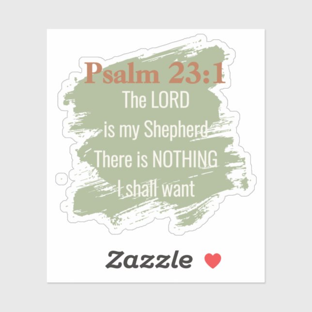 Psalm 23 Vinyl Sticker – The Lord Is My Shepherd  Klistermärken (Ark)