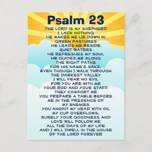 Psalm 23 vykort