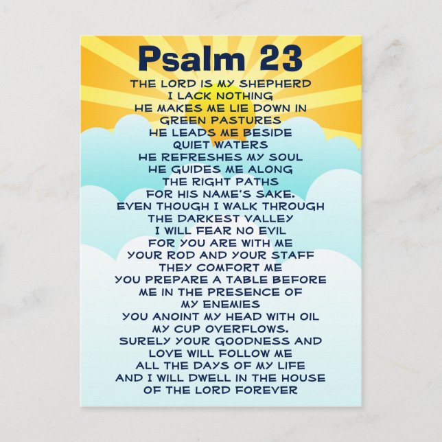 Psalm 23 vykort (Framsida)