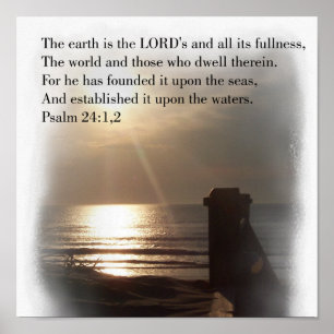 Psalm 24:1 poster