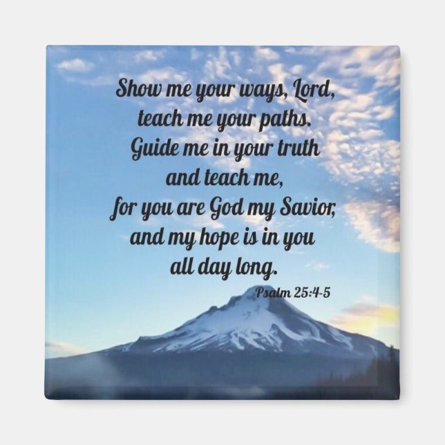 Psalm 25:4-5 magnet (Framsidan)