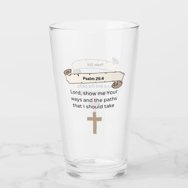 Psalm 25:4 glaskopp (Framsida)
