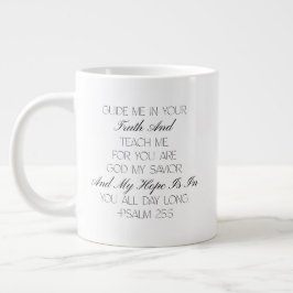 Psalm 25:5 Hope Bible Verse Mug  Jumbo Mugg