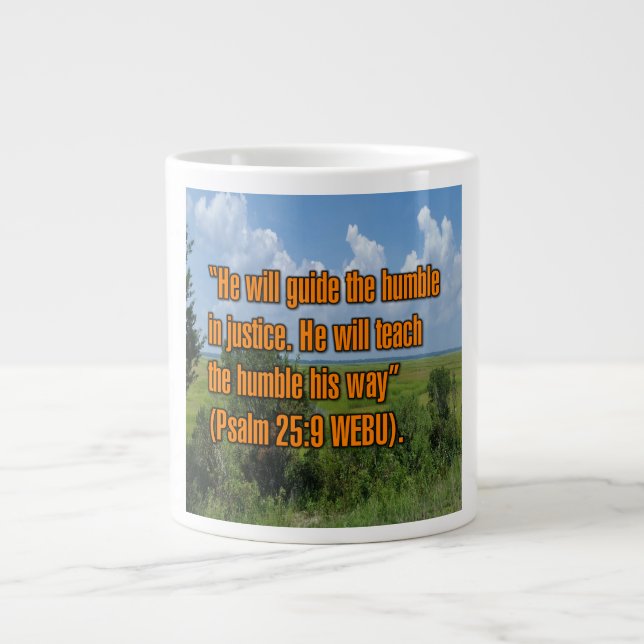 Psalm 25:9 WEBU Mugg Jumbo Mugg (Framsidan)