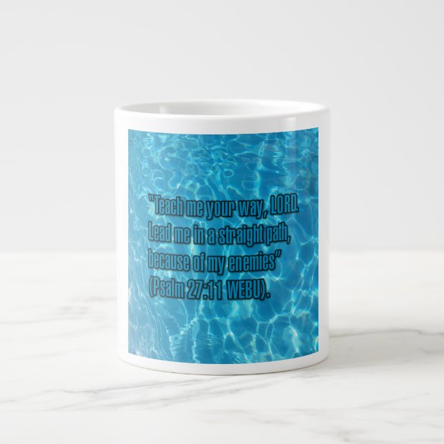 Psalm 27:11 WEBU Mugg Jumbo Mugg (Framsidan)