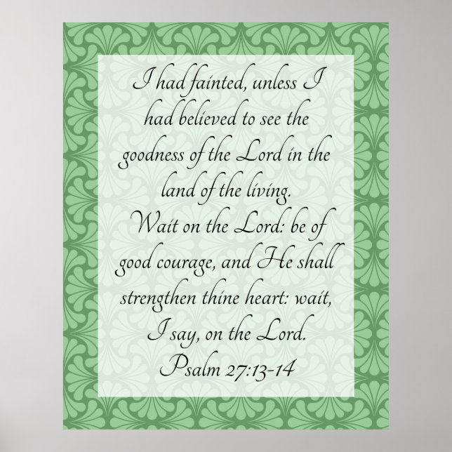 Psalm 27:13-14 poster (Framsidan)