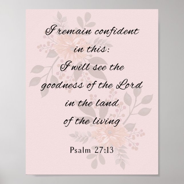Psalm 27:13, Bible Verse Poster (Framsidan)