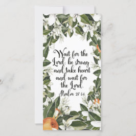 Psalm 27:14, Bibelbokmärke med vattenfärg