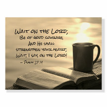 Psalm 27:14 Vänta på Herren, Bible Verse