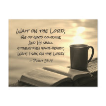 Psalm 27:14 Vänta på Herren, Bible Verse