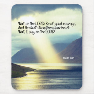 Psalm 27:14 Vänta på LORD Bible Verse Ocean Musmatta