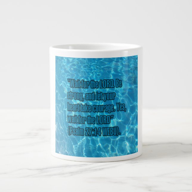 Psalm 27:14 WEBU Mug Jumbo Mugg (Framsidan)