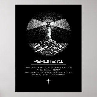 Psalm 27:1 Bibelvers | Kristet fyr Poster