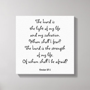 Psalm 27:1 canvastryck