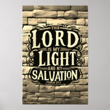 Psalm 27:1 Christian Poster