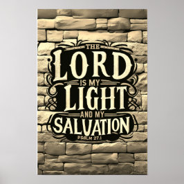 Psalm 27:1 Christian Poster