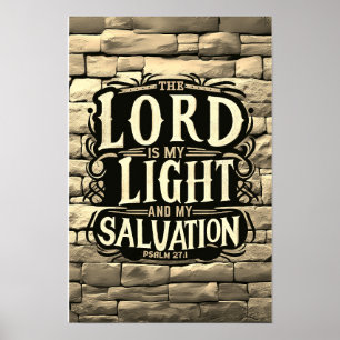 Psalm 27:1 Christian Poster