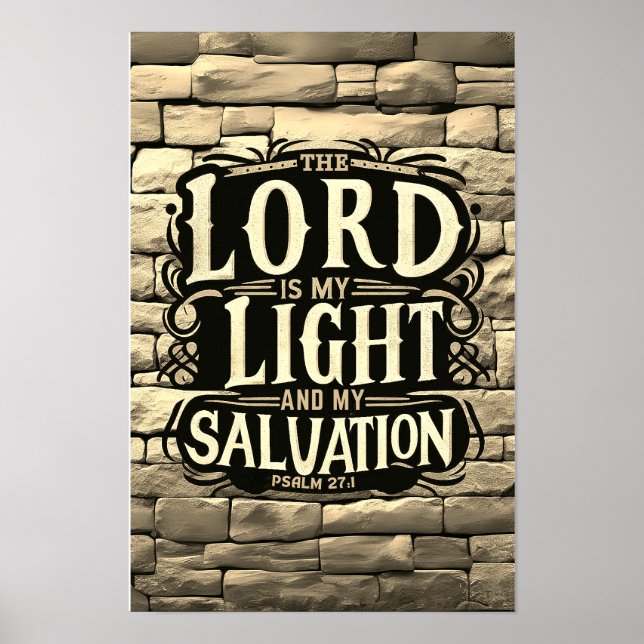 Psalm 27:1 Christian Poster (Framsidan)