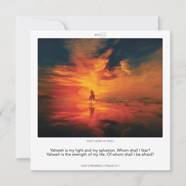 Psalm 27:1 GOD'S PROMISES SCRIPIX Inbjudningar (Framsida)