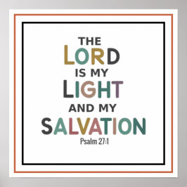 Psalm 27 1 Herren är mitt ljus och min frälsning Poster