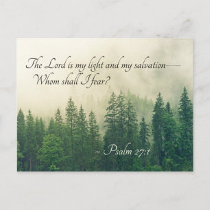 Psalm 27:1 Herren är mitt ljus och min räddning.— Vykort