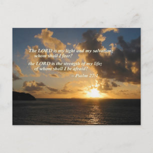 Psalm 27 1 Herren är mitt ljus Vykort