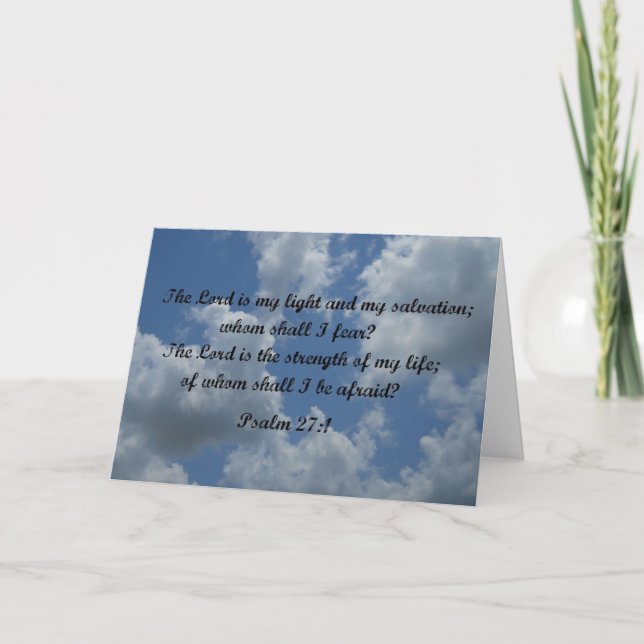 Psalm 27:1 kort (Framsida)