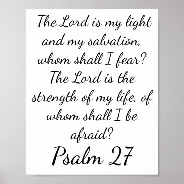 Psalm 27:1 poster (Framsidan)