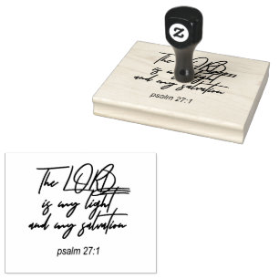 Psalm 27:1 Rubber Frimärke Stämpel