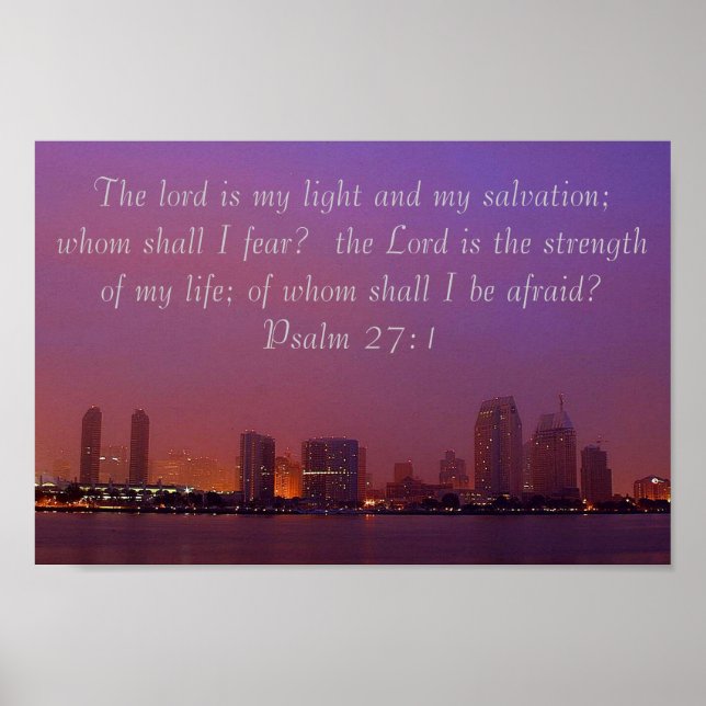 Psalm 27:1 Skyline poster (Framsidan)