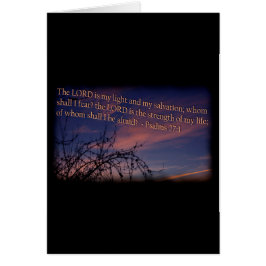 Psalm 27:1 vid Dawn Black Gräns Hälsningskort