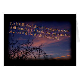 Psalm 27:1 vid Dawn Black Gräns Hälsningskort