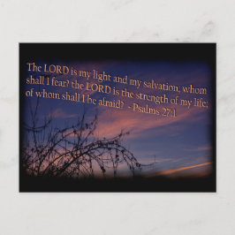 Psalm 27:1 vid Dawn Black Gräns Vykort