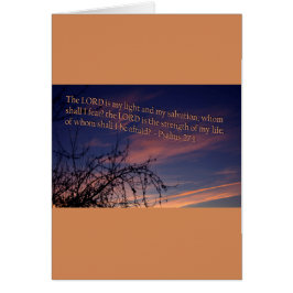 Psalm 27:1 vid Dawn Hälsningskort