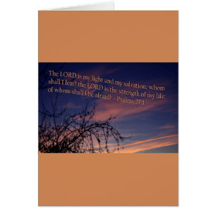 Psalm 27:1 vid Dawn Hälsningskort
