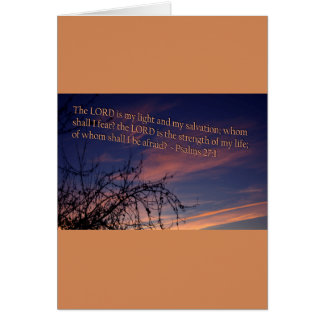 Psalm 27:1 vid Dawn Hälsningskort