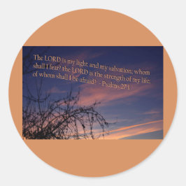 Psalm 27:1 vid Dawn Runt Klistermärke