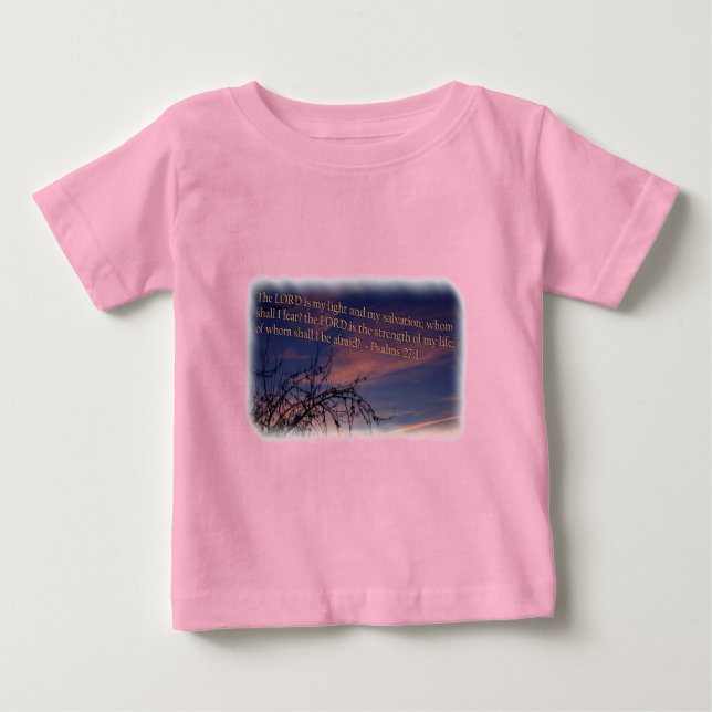 Psalm 27:1 vid Dawn White Gräns Tee (Framsida)